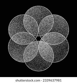 Distorted geometric shape . Minimal art design . Noise destroyed  logo . Trendy grainy shapes . Graph print texture .Spray effect .Grunge texture . Distressed element .vector 