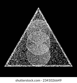 Distorted geometric shape . Minimal art design . Noise destroyed  logo . Trendy grainy shapes . Graph print texture .Spray effect .Grunge texture . Distressed element .vector