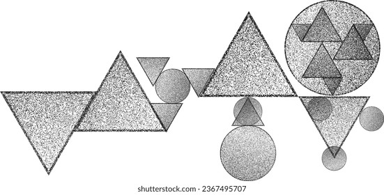 Verzerrte geometrische Form . Minimales Kunstdesign . Rauschen zerstört Logo. Trendgraue Formen. Graph Print Textur .Spray-Effekt .Grunge Textur . Distressives Element .Vektor 