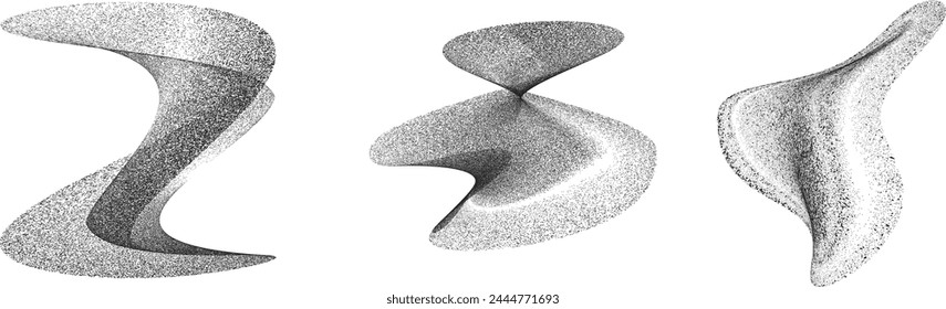 Distorted geometric shape . Minimal art design . Noise destroyed  logo . Trendy grainy shapes . Graph print texture .Spray effect .Grunge texture . Distressed element .vector 