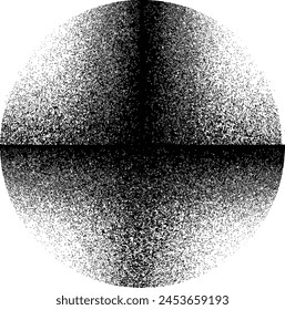 Forma geométrica distorsionada . Diseño de arte minimalista . Logo destruido por ruido . Formas granuladas de moda . Gráfica de la textura de ruido de impresión .Spray efecto .Grunge textura . Elemento en dificultades .Vector 