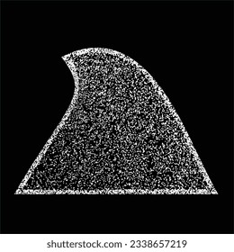 Triángulos geométricos distorsionados. Diseño de arte mínimo. Logo destruido por ruido. Formas de grano a la moda. Gráfica imprimir textura .Spray efecto .Grunge textura. Elemento con problemas .vector 
