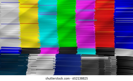 Distorted Glitch TV. Digital No signal. Glitch Art Show Static Error. Vector Abstract Background