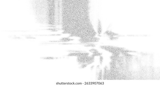 Textura de grano distorsionado en patrón de ruido de fallo con píxeles dispersos. Efecto de disolución monocromo en la abstracción de Vertical. Ilustración vectorial