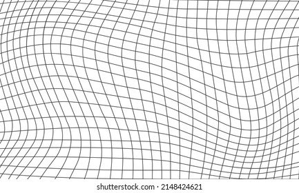 Distorted grid pattern. Abstract distorted wave texture.