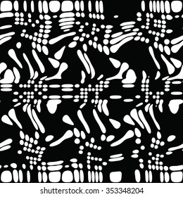 distorted grid - two color vector seamless pattern