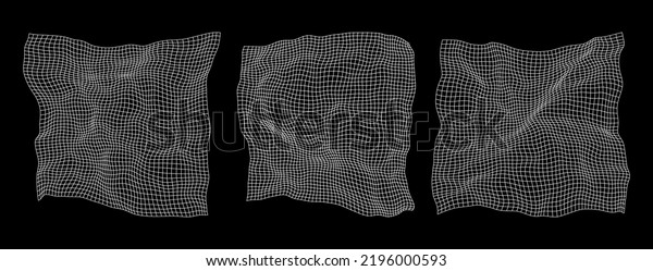 Distorted Grids Technology Science Game Background Stock Vector ...