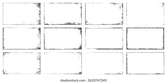 Distorted grunge isolated background. Overlay distress texture effect. Element for social media, poster, brochure, flyers, screen print texture, card, wallpaper, background. Vector illustrator.	