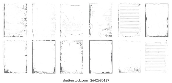 Distorted grunge isolated background. Overlay distress texture effect. Element for social media, poster, brochure, flyers, screen print texture, card, wallpaper, background. Vector illustrator.	