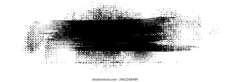 Distorted grunge layer error. Noise destroys texture. Vector trendy deformed glitch shape