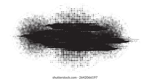 Distorted grunge layer error. Noise destroys texture. Vector trendy deformed glitch shape modern arts