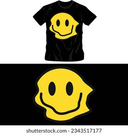 distorted happy faces cartoon emojis faces vectors shirt design editable template