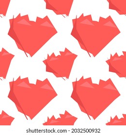 Distorted Heart Pixel Pattern Digital Texture. Seamless background Vector Illustration Love Symbol.