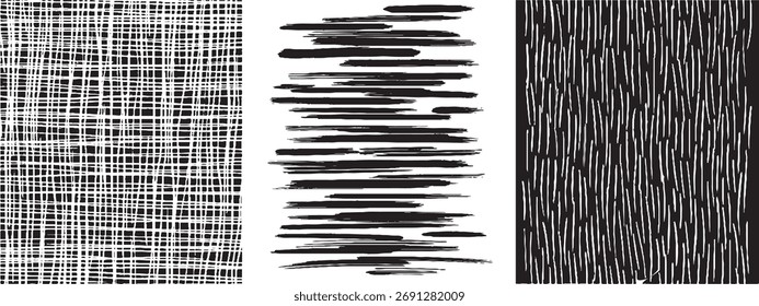 Distorted Irregular Grid Pattern in Black and White Modern Design