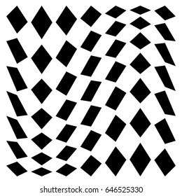 Distorted mesh, grid geometric element. Irregular mosaic visual element - Shutterstock ID 646525330