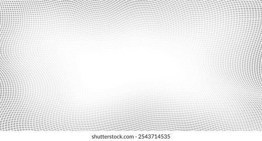 Distorted mesh, light gray background, frame, linear structure, vector design