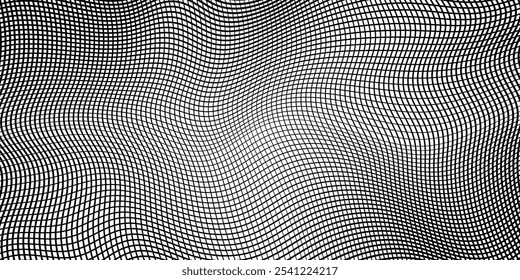 Distorted mesh, vector background, shades of gray