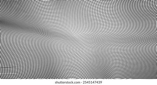 Distorted mesh, vector background, shades of gray