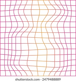 Distorted Neon Light Grid Pattern