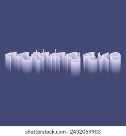 Distorted 'nothing.exe' Typography in lowercase, Cold Atmosphere, Abstract Retro Template