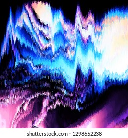 Distorted picture. Optical illusion of movement of forms.