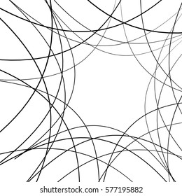 Distorted random radiating lines abstract monochrome pattern