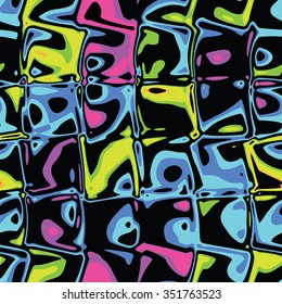 distorted strips - color vector seamless pattern