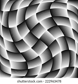 Distorted tiles with pointed shapes.
