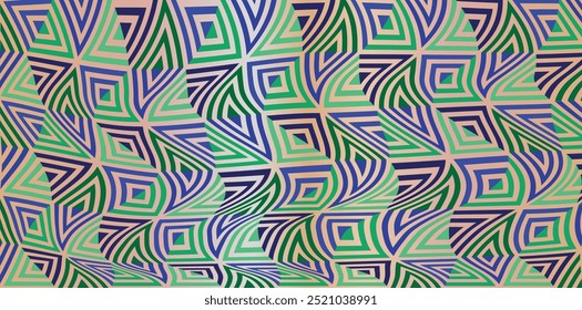 distorted triangle art deco pattern