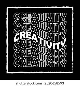 distorted typography dark background simple design black white