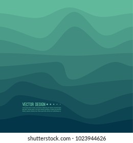 Distorted wave colorful texture. Abstract dynamical rippled surface. Vector stripe deformation background. Transition and gradation of color.
