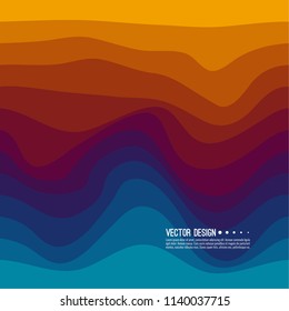 Distorted wave colorful texture. Abstract dynamical rippled surface. Vector stripe deformation background. Transition and gradation of color.