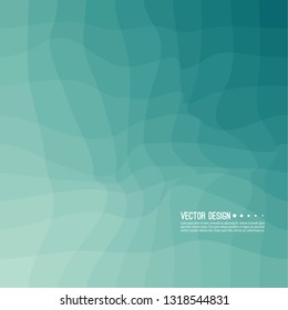 Distorted wave colorful texture. Abstract dynamical rippled surface. Vector stripe deformation background. Transition and gradation of color.