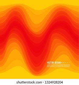 Distorted wave colorful texture. Abstract dynamical rippled surface. Vector stripe deformation background. Transition and gradation of color.