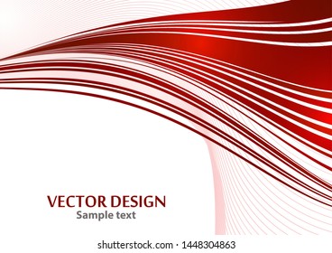 Distorted wave colorful texture. Abstract dynamic wavy surface. Vector warp stripe background. Transition and gradation of color. Vector illustration