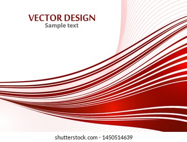 Distorted wave colorful texture. Abstract dynamic wavy surface. Vector warp stripe background. Transition and gradation of color. Vector illustration