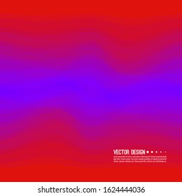 Distorted wave colorful texture. Abstract dynamical rippled surface. Vector stripe deformation background. Transition and gradation of color.