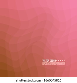 Distorted wave colorful texture. Abstract dynamical rippled surface. Vector stripe deformation background. Transition and gradation of color.