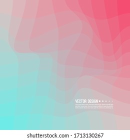 Distorted wave colorful texture. Abstract dynamical rippled surface. Vector stripe deformation background. Transition and gradation of color.