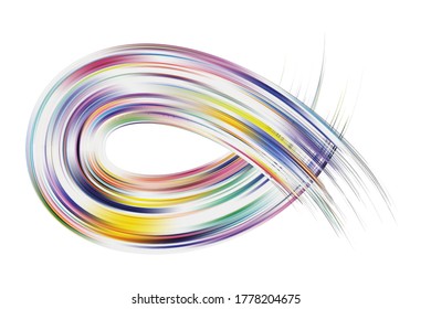 La textura colorida de la ola distorsionada. Superficie de volumen abstracta. Deformación dinámica de tiras onduladas. Transición y gradación de la ilustración de color.