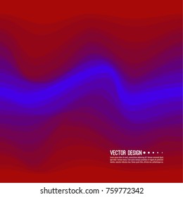 Distorted wave colorful texture. Abstract dynamical rippled surface. Vector stripe deformation background. Transition and gradation of color.