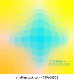 Distorted wave colorful texture. Abstract dynamical rippled surface. Vector stripe deformation background.