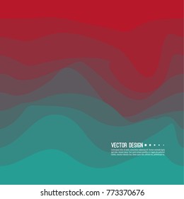 Distorted wave colorful texture. Abstract dynamical rippled surface. Vector stripe deformation background. Transition and gradation of color.