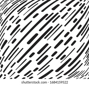  Distorted wave monochrome texture. Abstract dynamical rippled surface. Vector stripe deformation background.Trendy Lines Background