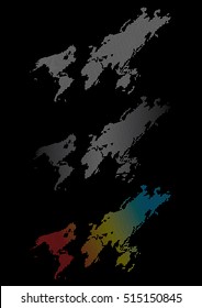 Distorted world map