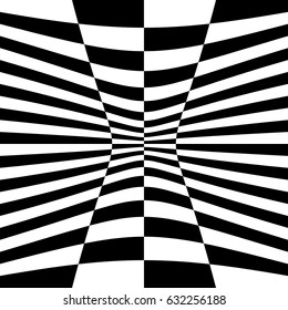 Distortion effects on various patterns. Geometric deformed textured series