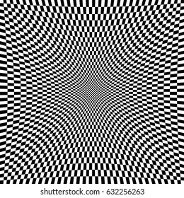 Distortion effects on various patterns. Geometric deformed textured series