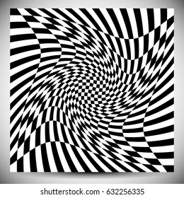 Shivered Pattern Checkered Pattern Spiral Twirl Swirl Distortion Stock Vector (Royalty ...