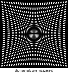 Distortion effects on various patterns. Geometric deformed textured series