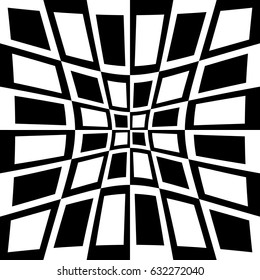 Distortion effects on various patterns. Geometric deformed textured series